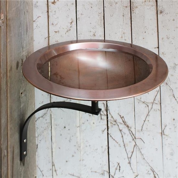 Achla Designs Achla BB-05-OR Classic II Birdbath with Over Rail Bracket; Copper; Verdi & Black BB-05-OR - main